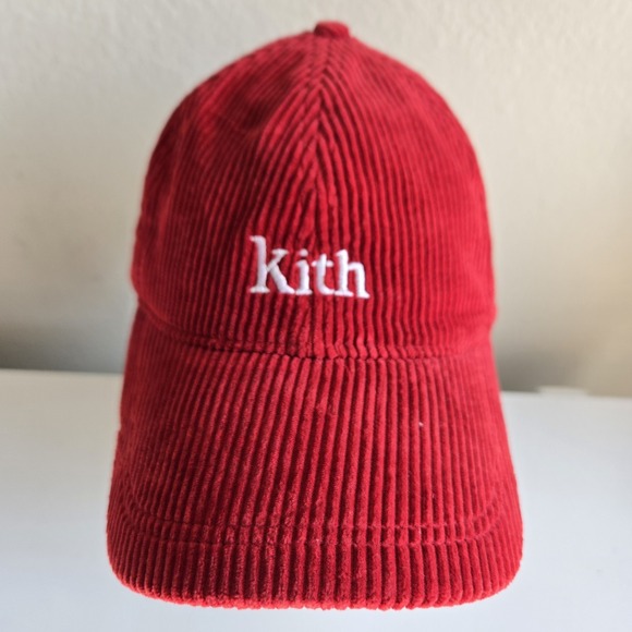 Kith Other - Kith VF Corduroy Hat Cap Red Strapback Cotton